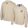Stadium Essentials Los Exceptional Angeles Lakers Unisex Natural Halftime Pullover Sweatshirt Sports fans