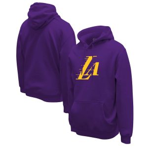 Stadium Essentials Los Angeles Lakers Unisex Purple High - quality Primary Logo Pullover Hoodie Upgrade your fan gear! Order this premium jersey today.