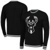Stadium Essentials Milwaukee Bucks Black Club Level Superior Pullover Sweatshirt Show your dedication! Own this special jersey for your team.