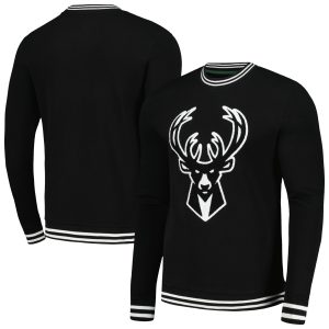 Stadium Essentials Milwaukee Bucks Black Club Level Superior Pullover Sweatshirt Show your dedication! Own this special jersey for your team.