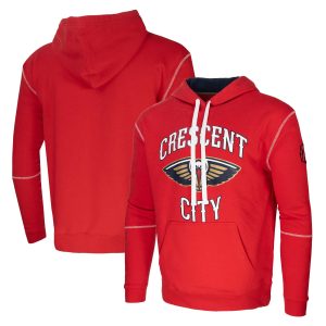 Stadium Essentials New Orleans Pelicans Red Monument Pullover Exquisite Hoodie Limited stock! Be quick and grab this must - have jersey to support your team.
