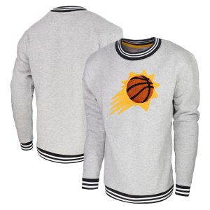 Stadium Essentials Phoenix Exquisite Suns Heather Gray Club Level Pullover Sweatshirt Sports enthusiasts