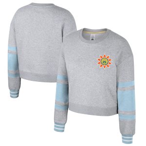 Stadium Essentials San Antonio Spurs Women's Heather Gray 2024/25 City Edition Notable Scrimmage Cropped Pullover Sweatshirt Time - sensitive! Order now before the deal expires.