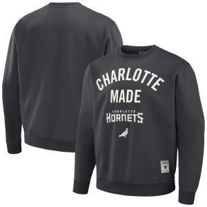 Staple x NBA Charlotte Hornets Anthracite Plush Superb Pullover Sweatshirt Limited stock! Be quick and grab this must - have jersey to support your team.