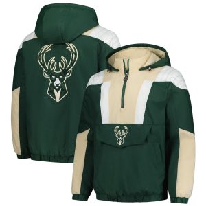 Starter Milwaukee Superior Bucks Green Charger Half Zip Pullover Jacket Upgrade your fan gear! Order this premium jersey today.