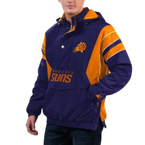 Starter Phoenix Suns Purple Home Team Hoodie Captivating Half Zip Jacket Experience luxury! Order this high - end jersey.