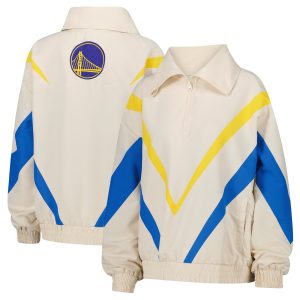 Terez Golden State Warriors Women's White Magnificent Retro Chevron Ripstop Quarter Zip Windbreaker Jacket Last chance! Grab this awesome jersey before it's gone for good.