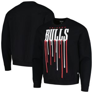 The Top - notch Wild Collective Chicago Bulls Black Drip Pullover Sweatshirt Show your dedication! Own this special jersey for your team.