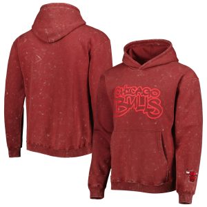 The Wild Collective Terrific Chicago Bulls Unisex Red Tonal Acid Wash Pullover Hoodie Be the first! Order this trendy jersey ahead of the crowd.