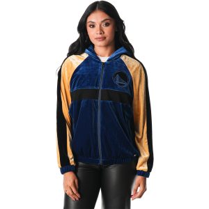 The Wild Collective Golden State Warriors Women's Blue Velour Full Zip Track Admirable Jacket Hoodie Perfect fit! Order this comfortable jersey.