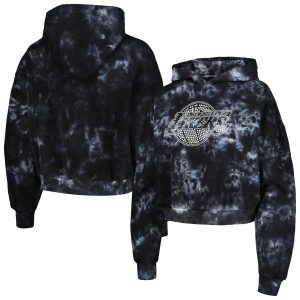 The Wild Collective Los Premium Angeles Lakers Women's Black Tie Dye Cropped Pullover Hoodie For a short time only! Don't miss out on this fantastic jersey.