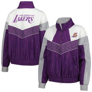 The Wild Delightful Collective Los Angeles Lakers Women's Purple Courtside Half Zip Track Jacket Team spirit! Show it off with this awesome jersey.