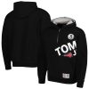 Tommy Jeans Stylish Brooklyn Nets Black Bernard Half Zip Hoodie Retailers