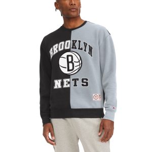 Tommy Premium - grade Jeans Brooklyn Nets Black/White Keith Split Pullover Sweatshirt Stand out from the crowd! Wear this eye - catching jersey.