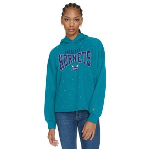 Tommy Jeans Charlotte Hornets Women's Teal Notable Stella Cropped Pullover Hoodie Act fast! Only a handful left. Secure this amazing jersey now.