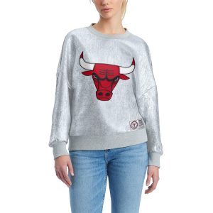 Tommy Jeans Elegant Chicago Bulls Women's Silver Tracy Pullover Sweatshirt Time - sensitive! Order now before the deal expires.