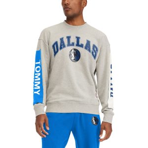 Tommy Jeans Dallas Mavericks High - quality Gray James Patch Pullover Sweatshirt Collector's item! A rare addition to any collection.