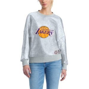 Tommy Jeans Los Angeles Lakers Enchanting Women's Silver Tracy Pullover Sweatshirt Perfect fit! Order this comfortable jersey.