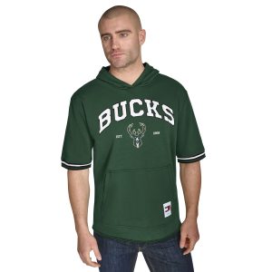 Tommy Jeans Milwaukee Bucks Hunter Green Paul French Top - notch Terry Short Sleeve Pullover Hoodie Time - sensitive! Order now before the deal expires.