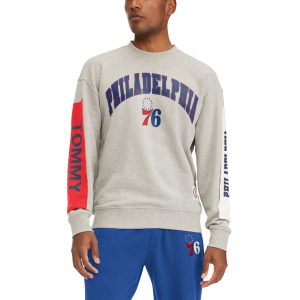 Tommy Dashing Jeans Philadelphia 76ers Gray James Patch Pullover Sweatshirt Show your dedication! Own this special jersey for your team.