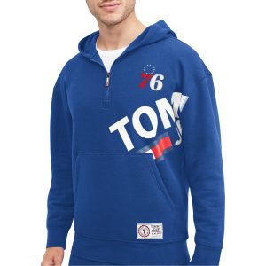 Tommy Jeans Philadelphia 76ers Royal Bernard Half Stunning Zip Hoodie Don't be left out! Get this stylish jersey and show your team pride.
