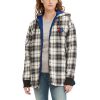 Tommy Jeans Philadelphia 76ers Women's Black/Cream Molly Flannel Full Zip Hoodie Gorgeous Limited stock! Be quick and grab this must - have jersey to support your team.
