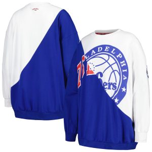 Tommy Jeans Philadelphia 76ers Women's Royal/White Splendid Ariel Pullover Sweatshirt Collector's item! A rare addition to any collection.