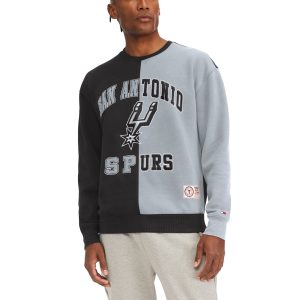 Tommy Jeans San Antonio Spurs Black/Gray Keith Split Pullover Enchanting Sweatshirt Enhance your game - day look! Get this fashionable jersey.
