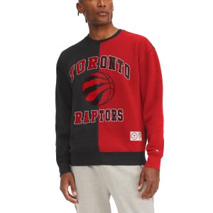 Tommy Jeans Toronto Raptors Red/Black Keith Split High - quality Pullover Sweatshirt Sports fans