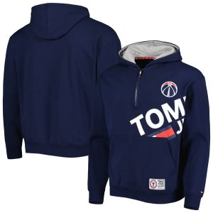 Tommy Jeans Washington Wizards Fantastic Navy Bernard Half Zip Hoodie High - demand item! Order this sought - after jersey immediately.