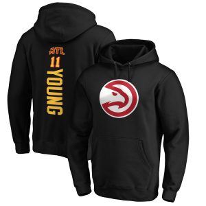 Trae Young Atlanta Hawks Delightful Black Playmaker Name & Number Pullover Hoodie Collector's item! A rare addition to any collection.