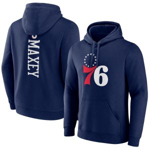 Tyrese Maxey Philadelphia 76ers Navy Playmaker Pullover Exquisite Hoodie Sports enthusiasts