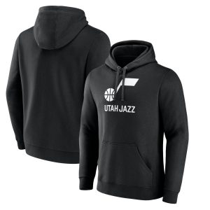Utah Jazz Black Impressive Wordmark Team Logo Pullover Hoodie Unbeatable style! Get this stylish jersey now.