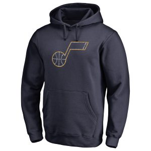 Utah Jazz Navy Sophisticated Static Logo Pullover Hoodie Sports fans