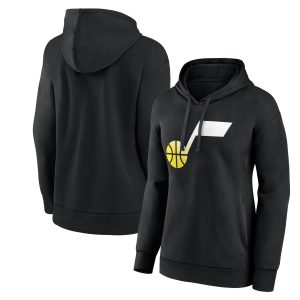 Utah Jazz Women's Black Gradient Logo Pullover Top - notch Hoodie Flash sale! Snag this great jersey at a discounted price.