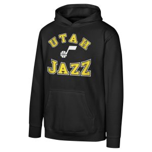 Utah Jazz Youth Black Home Town Pullover Superior Fleece Hoodie Authentic look! Wear this genuine jersey.