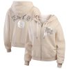 WEAR Fantastic by Erin Andrews Brooklyn Nets Women's Tan Tonal Felt Patch Full Zip Hoodie Flash sale! Snag this great jersey at a discounted price.