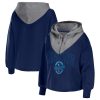 WEAR by Erin Andrews Dallas Amazing Mavericks Women's Navy Pieced Quarter Zip Hoodie Jacket Last chance! Grab this awesome jersey before it's gone for good.