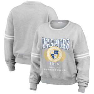 WEAR Unique by Erin Andrews Golden State Warriors Women's Heather Gray French Terry Pullover Sweatshirt Show your dedication! Own this special jersey for your team.