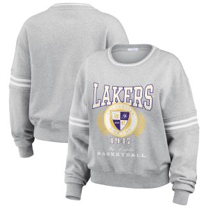 WEAR by Erin Andrews Los Angeles Lakers Women's Heather Gray French Amazing Terry Pullover Sweatshirt Authentic look! Wear this genuine jersey.