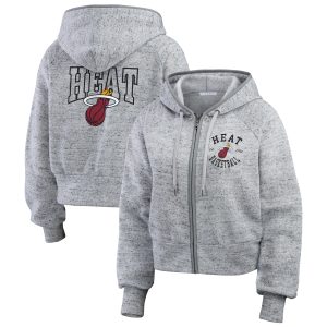 WEAR by Erin Andrews Miami Heat Women's Remarkable Heather Gray Speckled Radiator Full Zip Hoodie Limited edition! Don't miss your chance to own this unique jersey.