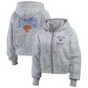 WEAR by Erin Andrews New York Knicks Women's Admirable Heather Gray Speckled Radiator Full Zip Hoodie Limited stock! Be quick and grab this must - have jersey to support your team.