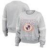 WEAR by Erin Andrews Phoenix Suns Women's Heather Gray French High - quality Terry Pullover Sweatshirt Don't be left out! Get this stylish jersey and show your team pride.
