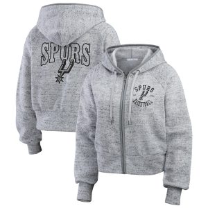 WEAR by Erin Andrews San Dashing Antonio Spurs Women's Heather Gray Speckled Radiator Full Zip Hoodie Be the first! Order this trendy jersey ahead of the crowd.
