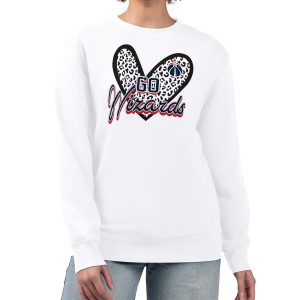 Washington Wizards G III 4Her by Carl Banks White Women's Notable GIII 4 Her Leopard Heart graphic Fleece Crewneck sweatshirt Upgrade your fan gear! Order this premium jersey today.