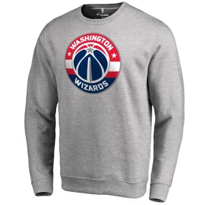 Washington Wizards Heathered Gray Terrific Primary Logo Sweatshirt Authentic look! Wear this genuine jersey.
