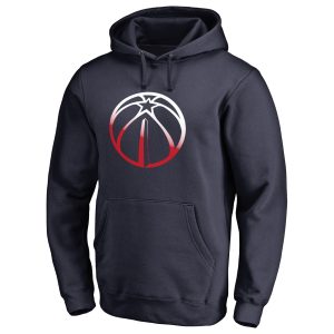 Washington Wizards Navy Gradient Logo Pullover Delightful Hoodie Customizable! Personalize this great jersey.