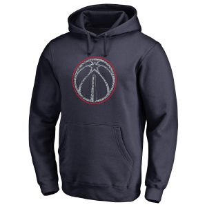 Washington Dashing Wizards Navy Static Logo Pullover Hoodie Collectors
