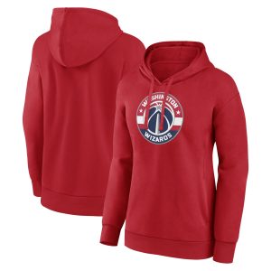 Washington Luxurious Wizards Women's Red Primary Logo Pullover Hoodie Gift idea! Surprise a sports fan with this amazing jersey.